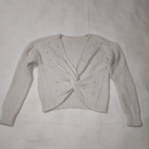 No Boundaries Cream Cardigan with Pearl Details